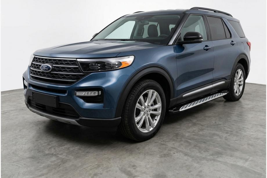 Ford Explorer 2019- Pedane Laterali Shining V1 (2 pz, Alluminio) Foto 1