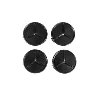 Copri mozzo cerchi 71/74 mm senza anello (set 4 pezzi, nero lucido) foto 2