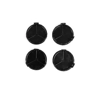 Copri mozzo cerchi 71/74 mm senza anello (set 4 pezzi, nero lucido) foto 3