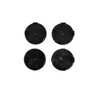 Copri mozzo 71/74 mm senza anello (4 pz, neri con logo cromato) foto 3