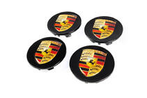 Porsche Copri mozzo ruota 76/71mm neri (set 4 pezzi) foto 1