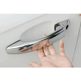 Coperture maniglie cromate senza pulsanti (4 pz, acciaio inox) foto 2