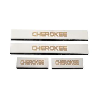 Battitacco V-2 (4 pz, Acciaio Inox) Jeep Grand Cherokee WK2 2010-2021 foto 1