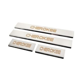 Battitacco V-2 (4 pz, Acciaio Inox) Jeep Grand Cherokee WK2 2010-2021 foto 2