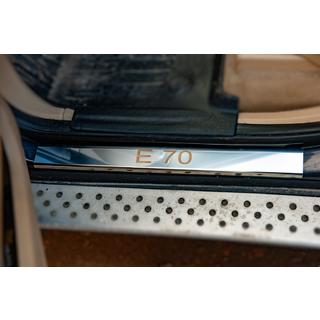 Coprisoglia porte (4 pz, acciaio inox) BMW X5 E70 2007-2013 foto 3