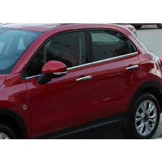 Modanature finestrini acciaio inox (4 pz) Fiat 500X 2014-2024 foto 1