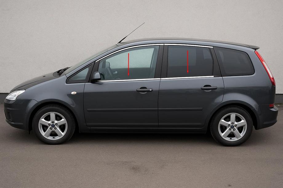 Ford C-Max 2004-2010 Modanature finestrini acciaio inox (4 pz) Image