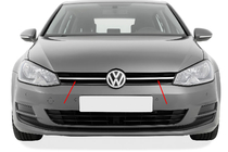 Volkswagen Golf 7/E-Golf 2012-2020 Coperture griglia cromate (superiore, acciaio inox) foto 3