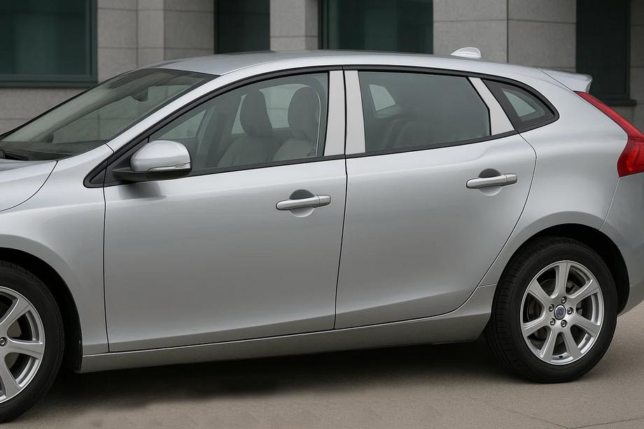 Volvo V40 2012- Coperture montanti porta in acciaio inox Foto 1