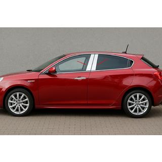 Coperture montanti porta in acciaio inox (4 pz) Alfa Romeo Giulietta 2010-2020 foto 1
