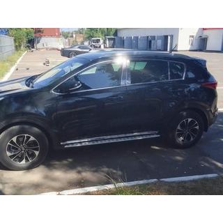 Coperture montanti porta in acciaio inox (6 pz) Kia Sportage 2015-2021 foto 3