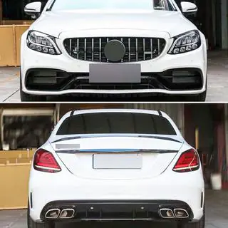 Kit carrozzeria con diffusore (design AMG C63 2018-2021) Mercedes C-сlass W205 2014-2021 foto 3
