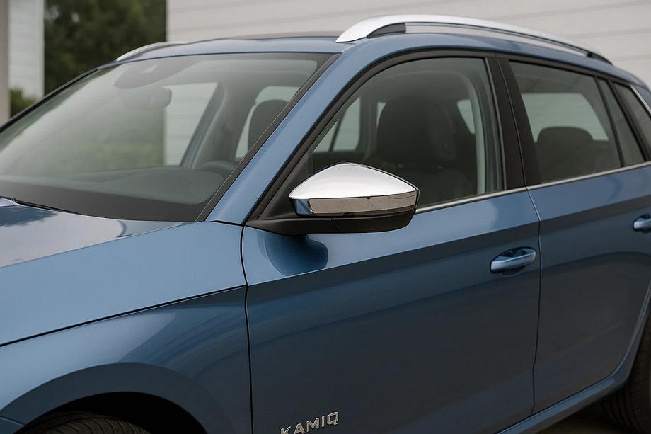 Skoda Kamiq 2019- Coperture Specchietti (2 pz, Acciaio Inox) Carmos Foto 1