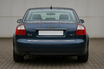 Audi A4 B6 2000-2004 Modanatura sopra targa (Carmos acciaio inox) V-2 foto 1