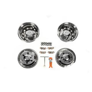 Copricerchi in acciaio inox OEM (2 anelli, 4 pz) Iveco Daily 2014- foto 1