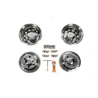 Copricerchi in acciaio inox OEM (2 anelli, 4 pz)