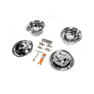 Copricerchi in acciaio inox OEM (2 anelli, 4 pz) Iveco Daily 2014- foto 2