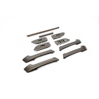 Set inserti finitura legno scuro Toyota Land Cruiser Prado 150 2009-2023 foto 3