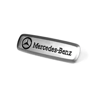 Mercedes Badge in alluminio per tappetini (1 pz) foto 2