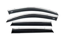 Kia Sorento II XM 2009-2014 Deflettori finestrini con profilo cromato (4 pz, Niken) foto 4
