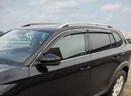 Skoda Kamiq 2019- Deflettori finestrini con modanatura cromata (2019-2023, 4 pz, Niken) foto 1