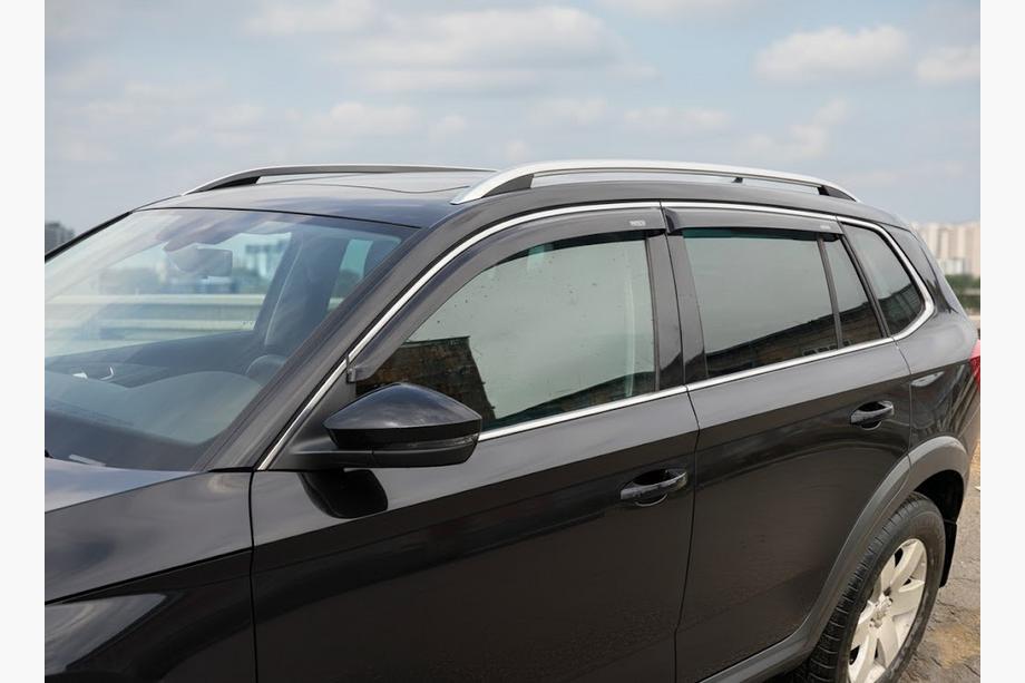 Skoda Kamiq 2019- Deflettori finestrini con modanatura cromata (2019-2023, 4 pz, Niken) Image