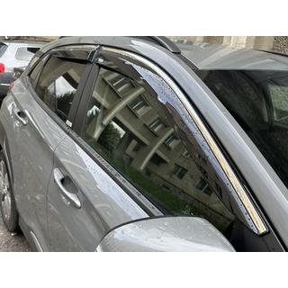 Deflettori finestrini con profilo cromato (4 pz, Niken) foto 4