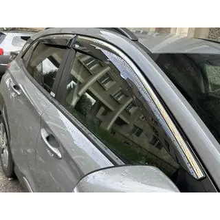 Deflettori finestrini con profilo cromato (4 pz, Niken) foto 4
