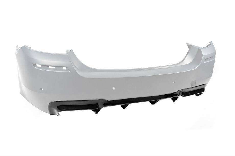 BMW 5 Series F10/F11 2010–2016 Diffusore Posteriore DPT V-2 (per M-Performance, Nero Lucido) Foto 2