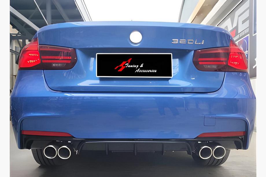 BMW 3 Series F30/F31 2012-2019 Diffusore Posteriore DPT V-2 (per M Performance, Nero Lucido) Image