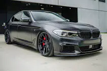 BMW Serie 5 G30/G31 2017–2023 Labbro anteriore DPT Lip V1 per M-Performance 2017-2020, Nero Lucido foto 1