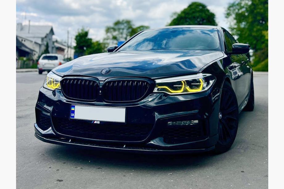 BMW Serie 5 G30/G31 2017–2023 Labbro anteriore DPT Lip V1 per M-Performance 2017-2020, Nero Lucido Foto 3