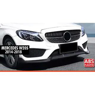Labbro Paraurti Anteriore DPT V1 (2014-2018, solo per AMG-Line, Nero Lucido) Mercedes C-class W205 2014-2021 foto 1