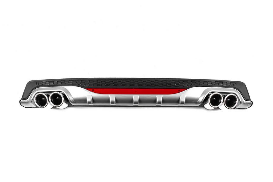 Diffusore Posteriore Universale DPT AMG Style V-2 (ABS) (Grigio+Nero Lucido) Image