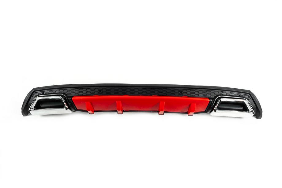 Diffusore Posteriore Universale DPT V-5 (ABS) (Rosso+Nero Lucido) Foto 1