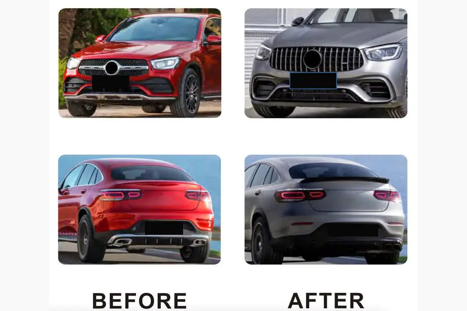 Mercedes GLC coupe C253 2016-2023 Kit carrozzeria completo 2020-2022 (GLC63 AMG) Foto 2