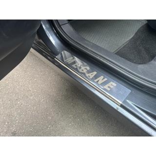 Coperture Battitacco (Carmos, 4 pz, Acciaio Inox) Renault Megane II 2004-2009 foto 3