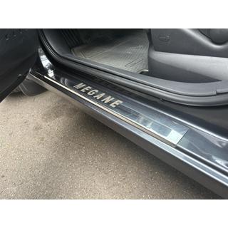 Coperture Battitacco (Carmos, 4 pz, Acciaio Inox) Renault Megane II 2004-2009 foto 1