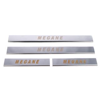 Coperture Battitacco (Carmos, 4 pz, Acciaio Inox) Renault Megane II 2004-2009 foto 2