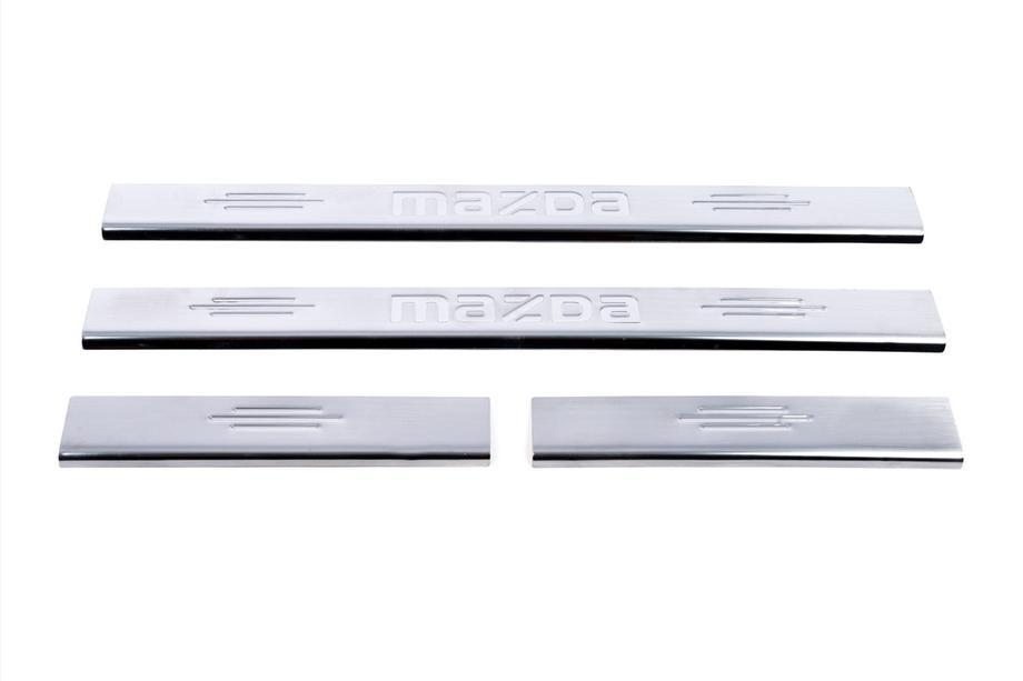 Mazda 6 2008-2012 Coprisoglia Carmos (4 pz, Acciaio Inox) V-1 Image