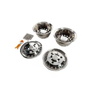 Copricerchi in acciaio inox Exclusive V3 (design a 2 anelli, 4 pz) Mercedes Sprinter W906 2006–2018 foto 3
