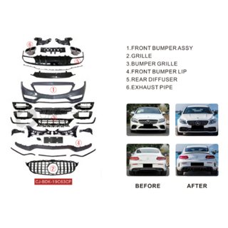 Kit carrozzeria con diffusore per Coupe (AMG C63-design 2018-2021) Mercedes C-сlass W205 2014-2021 foto 2