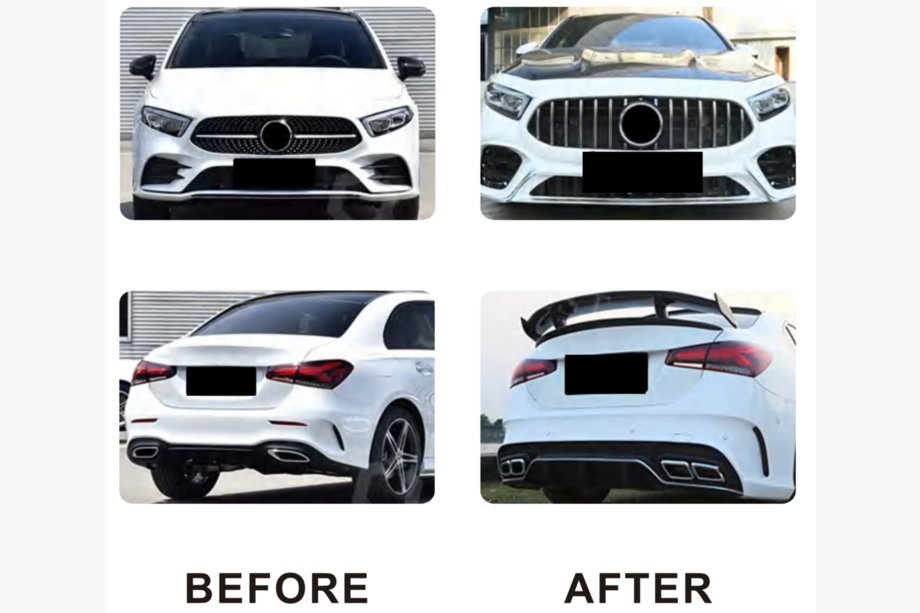 Mercedes A-class W177 2018- Kit estetico AMG A45 (Tipo-B) Image