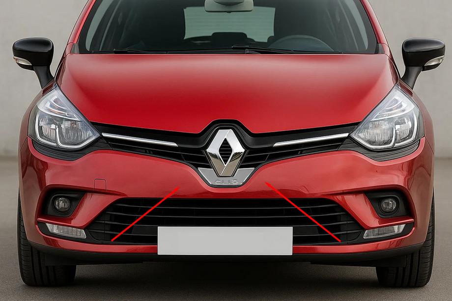 Renault Clio IV 2012-2019 Cornice Cromata Emblema Anteriore Carmos (Acciaio Inox) Foto 1