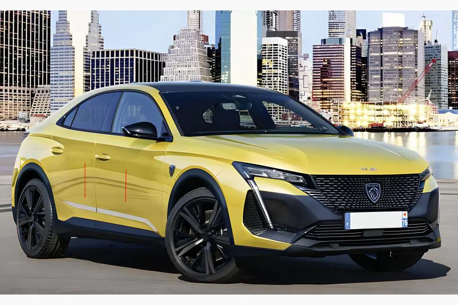 Peugeot 408 2022- Modanature Porte Acciaio Inox (4 pz) Image