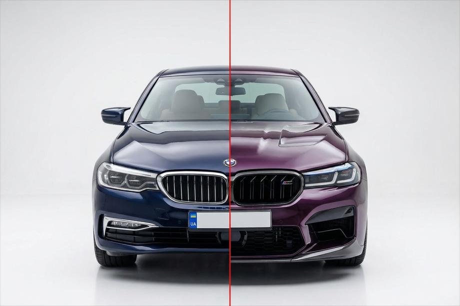 BMW Serie 5 G30/G31 2017–2023 Kit restyling con cofano e parafanghi (per M5 Competition 2021) Image