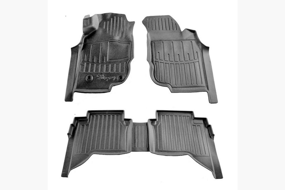 Toyota Hilux 2006-2015 Tappetini in gomma Stingray 3D (Crew Cab, 5 pz) Image