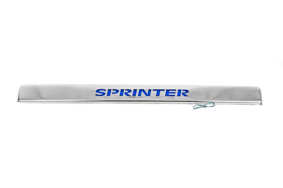 Mercedes Sprinter W906 2006–2018 Sconto Modanatura Cromata sopra la Targa con Illuminazione (Acciaio Inox) Image