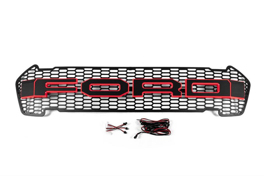 Ford Ranger 2011–2022 Griglia Anteriore (2015-2018, Rosso, LED) Image