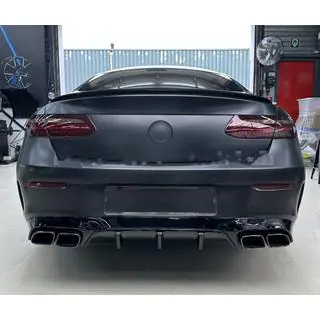 Diffusore Posteriore Black con Terminali Black (Design AMG63)